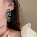 Vintage French Round Crystal Rhinestone Ear Cuff Clip-on Earrings For Women view 3