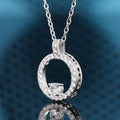 Minimalist Hollow Circle Jewelry Set, Luxury Women's Earrings And Necklace For Dinner Date view 3