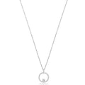 Minimalist Hollow Circle Jewelry Set, Luxury Women's Earrings And Necklace For Dinner Date view 6