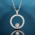 Minimalist Hollow Circle Jewelry Set, Luxury Women's Earrings And Necklace For Dinner Date view 2