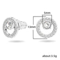 Minimalist Hollow Circle Jewelry Set, Luxury Women's Earrings And Necklace For Dinner Date view 4