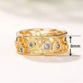 Palace Style Van Gogh Art Twisted Ring, Mermaid Tears Statement Finger Jewelry For Live Stream Sales view 5