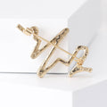 Alloy Rhinestone Heartbeat Brooch For Suit Fashion Accessories view 3