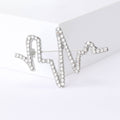 Alloy Rhinestone Heartbeat Brooch For Suit Fashion Accessories view 5