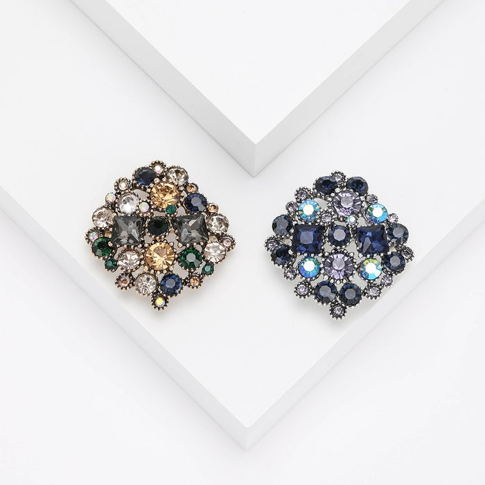 Alloy Rhinestone Brooch Pin For Cardigan Shawl And Scarf Fastening