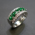 Half Circle Row Zircon Ring For Women Trendy Hip Hop Vintage Fashion Statement Jewelry view 1
