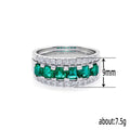 Half Circle Row Zircon Ring For Women Trendy Hip Hop Vintage Fashion Statement Jewelry view 5