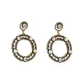 European Vintage Geometric Drop Earrings Antique Metal Waterdrop Rhombus Hollow Earrings view 5