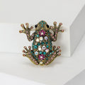 Vintage Alloy Rhinestone Frog Brooch For Fashion Garment Accessories view 5
