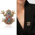 Vintage Alloy Rhinestone Frog Brooch For Fashion Garment Accessories view 2