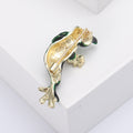 Alloy Enamel Reading Frog Brooch Pin For Suits And Coats view 4
