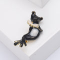 Alloy Enamel Reading Frog Brooch Pin For Suits And Coats view 3