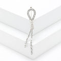 Creative Alloy Rhinestone Tassel Zipper Brooch For Suit Jackets view 3
