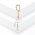 Creative Alloy Rhinestone Tassel Zipper Brooch For Suit Jackets view 6