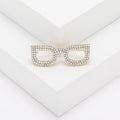 Alloy Rhinestone Glasses Brooch For Coat And Shirt Closure view 4