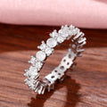 European American Full Rhinestone Ring Fashion Personality Round Finger Ring For Women view 4