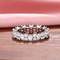 European American Full Rhinestone Ring Fashion Personality Round Finger Ring For Women view 5