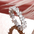 European American Full Rhinestone Ring Fashion Personality Round Finger Ring For Women view 3