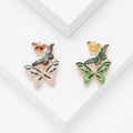 Alloy Enamel Butterfly Brooch Pin For Clothing And Anti Exposure view 1