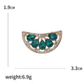 Alloy Rhinestone Watermelon Brooch Pin For Fruit Style Lapel Decoration view 5