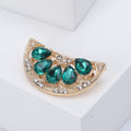 Alloy Rhinestone Watermelon Brooch Pin For Fruit Style Lapel Decoration view 4