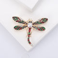 Alloy Enamel Dragonfly Brooch With Pearl For Clothing Accessories view 3