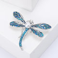 Alloy Enamel Dragonfly Brooch With Pearl For Clothing Accessories view 4