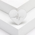 Alloy Smooth Heartbeat Heart Brooch Pin For Shirt Anti Exposure view 3