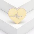 Alloy Smooth Heartbeat Heart Brooch Pin For Shirt Anti Exposure view 6