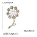 Alloy Rhinestone Dandelion Brooch Pin For Suit Shawl Decoration view 4