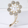 Alloy Rhinestone Dandelion Brooch Pin For Suit Shawl Decoration view 2