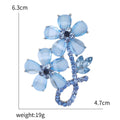 Alloy Rhinestone Flower Brooch Pin For Fashion Garment Decoration view 5