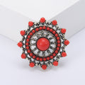 Alloy Hollow Rhinestone Brooch Pin For Bohemian Style Apparel view 3