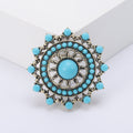 Alloy Hollow Rhinestone Brooch Pin For Bohemian Style Apparel view 2