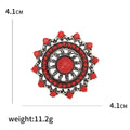 Alloy Hollow Rhinestone Brooch Pin For Bohemian Style Apparel view 5