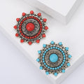Alloy Hollow Rhinestone Brooch Pin For Bohemian Style Apparel view 1