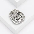 Alloy Geometric Crystal Glass Brooch For Suit Jacket Decoration view 4