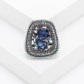 Alloy Geometric Crystal Glass Brooch For Suit Jacket Decoration view 1