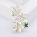 Alloy Enamel Peach Blossom Brooch For Fresh Fashion Apparel Decoration view 2