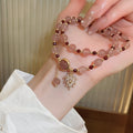 Vintage Court Style Faux Pearl Multi Layer Wrap Beaded Bracelet With Round Geometric Design view 2