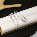 Elegant Alloy Paperclip Safety Pin Stud Earrings, Light Luxury Minimalist Creative Women's Earrings view 4