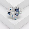 Alloy Rhinestone Hollow Heart Brooch Pin For Unisex Accessories view 3
