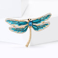 Alloy Enamel Rhinestone Dragonfly Brooch Pin For Fashion Garments view 3