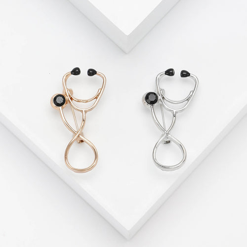 Alloy Stethoscope Doctor Brooch Pin For Medical Staff Uniform Badge