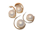 Minimalist Alloy C Shape Pearl Stud Earrings Geometric Round Fashion Ear Jewelry view 5