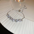 Adjustable Copper Zircon Bow Beaded Bracelet Minimalist Light Luxury Fashion Jewelry view 3