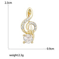Alloy Music Note Brooch Pin For Elegant Suit Lapel Decoration view 5