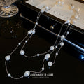 Light Luxury Irregular Faux Pearl Triple Layer Sweater Necklace With Niche Designer Style view 2