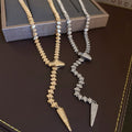 Real Gold Plated Copper Snake Chain Necklace Minimalist Geometric Line Clavicle Jewelry view 2