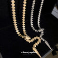 Real Gold Plated Copper Snake Chain Necklace Minimalist Geometric Line Clavicle Jewelry view 4